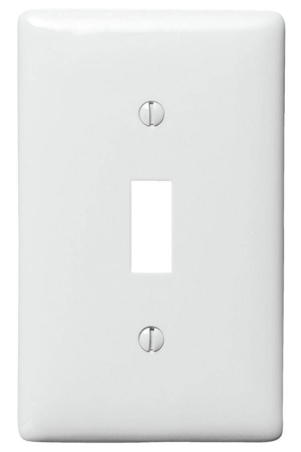 Switch, Single and Plate, White