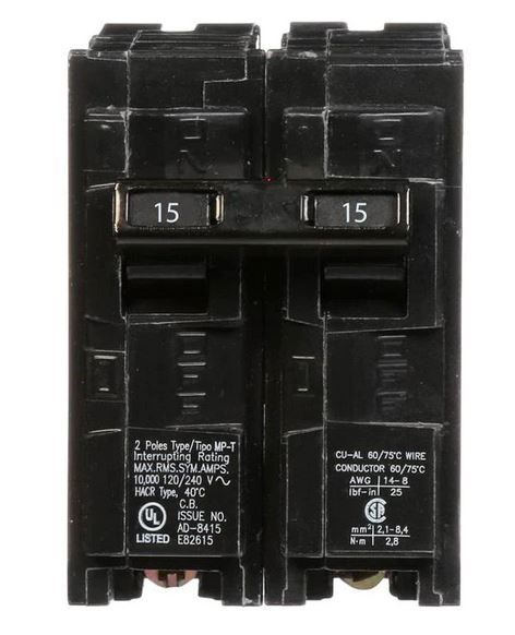Breaker, 15 AMP, DP