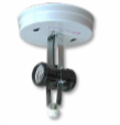 Double Socket Ceiling Base, White