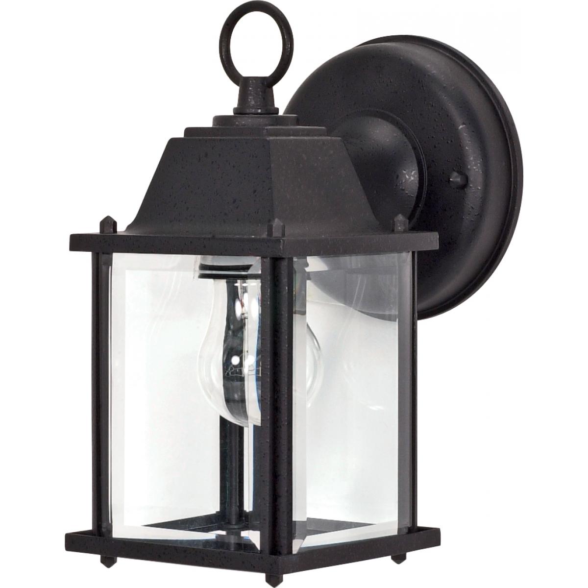 Outdoor Lantern, Black w/Clear Glass