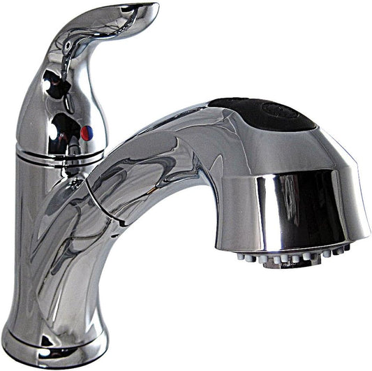 8" Faucet, Kitchen, Single Handle Pull-Out (Chrome)