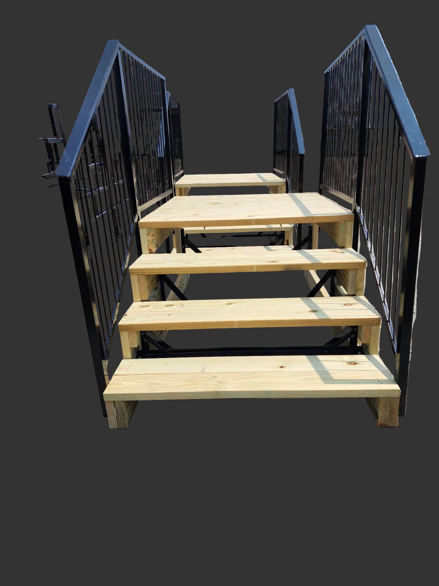 30" Custom Outdoor Steps, 4-Step - Includes Deck