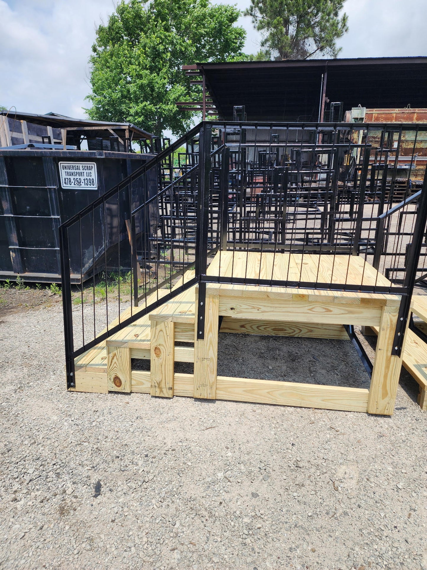 30" Custom Outdoor Steps, 4-Step - Includes Deck