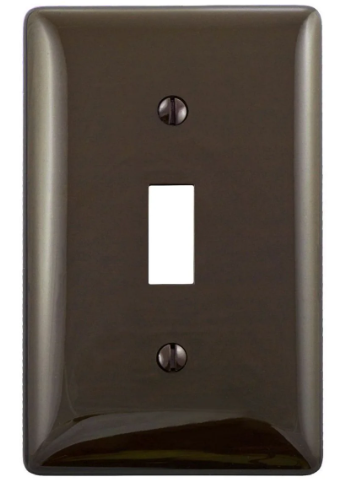 Single Switch Plate, Brown