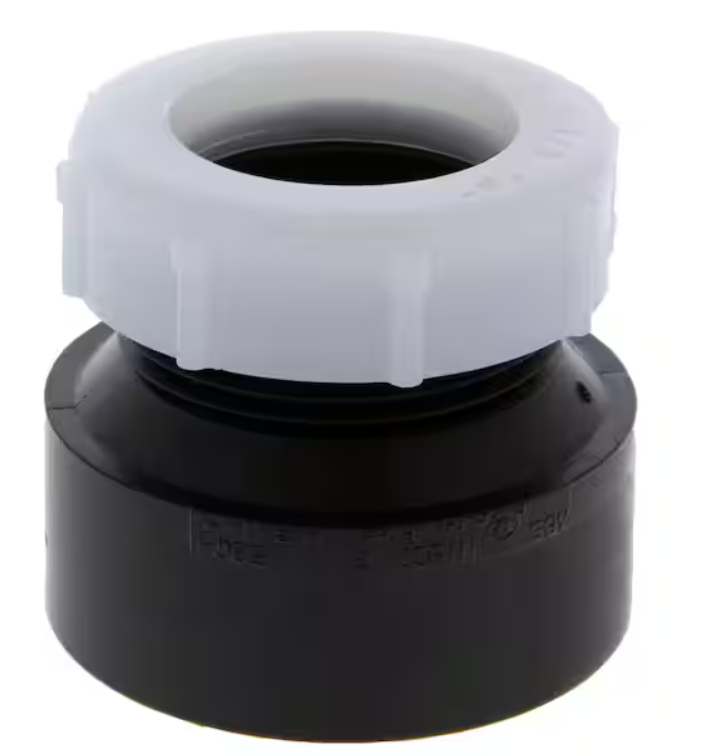 P-Trap Adapter, 1 1/2SP x 1 1/4" ABS