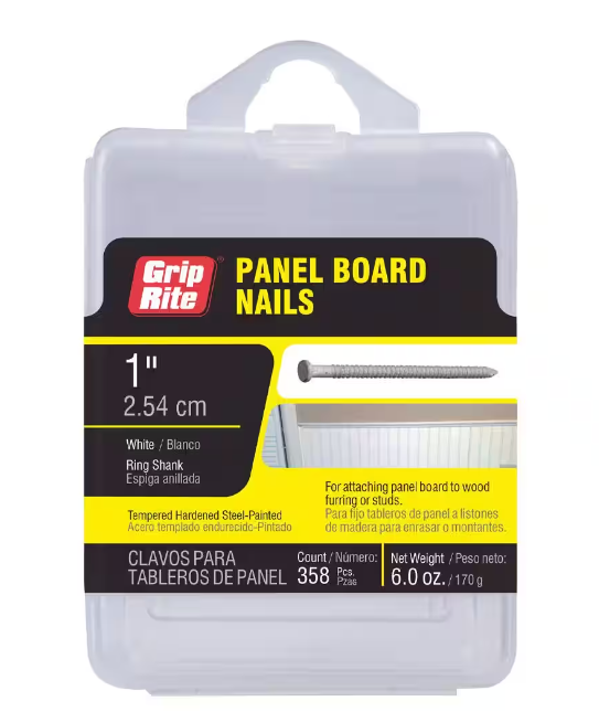Panel Board Nails, White