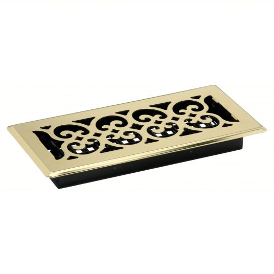 Floor Register 4x10 - Bright Brass