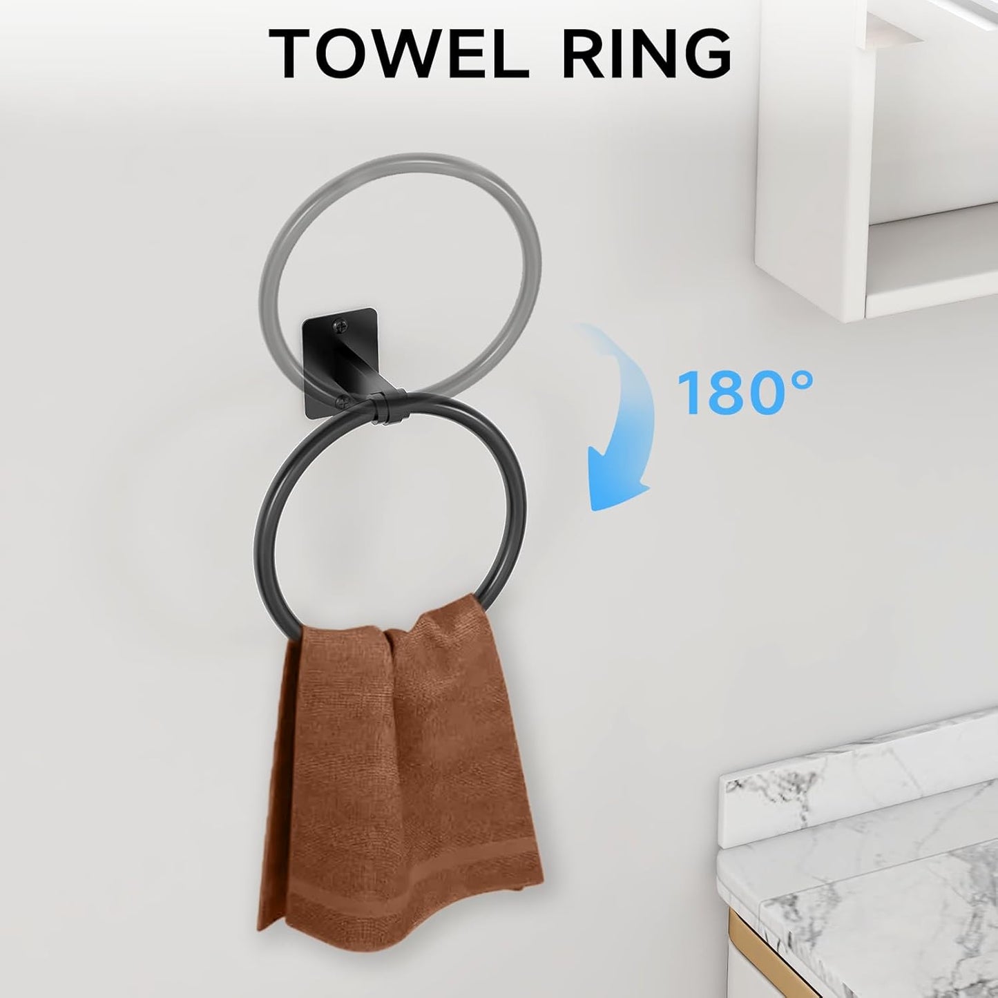 Towel Ring - Black