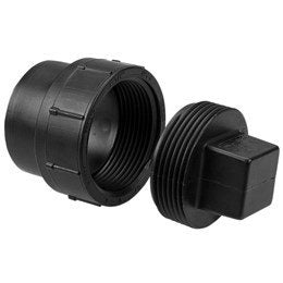Cleanout Plug and Adapter, 1 1/2" ABS