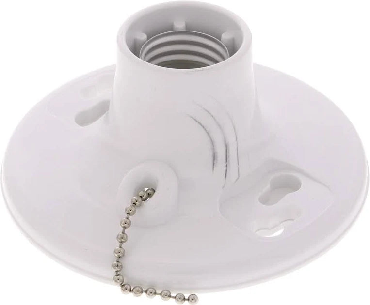 Porcelain Lamp Holder w/ Pull Chain