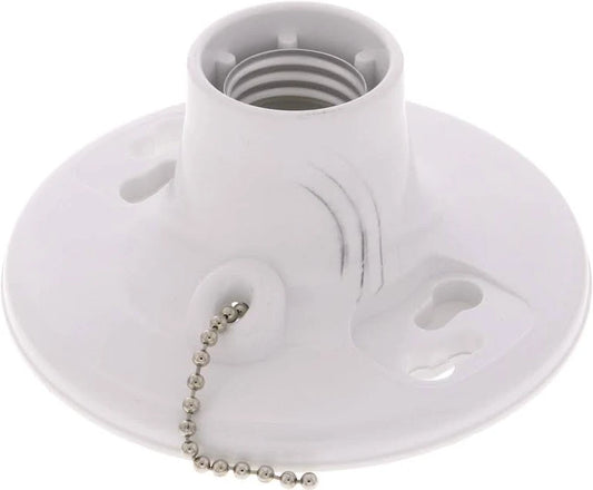 Porcelain Lamp Holder w/ Pull Chain