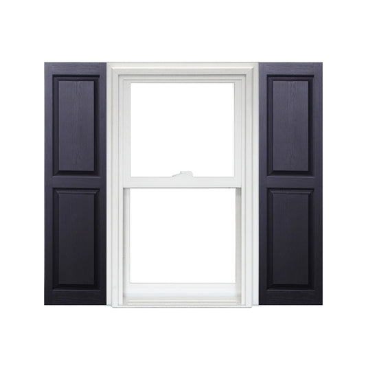 Raised Panel Shutters Pair 15x31, Black