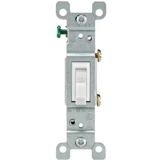 Switch, Single and Plate, White