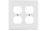 Double Receptacle Plate, White