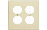Double Receptacle Plate, Ivory